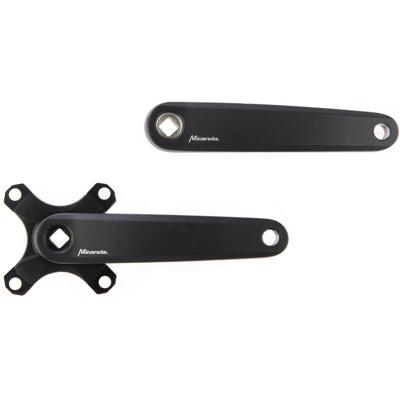 Miranda crankset delta jis voor gates 170mm mat zwart