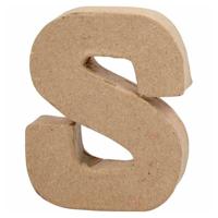 Creative letter S papier mâché 10 cm - thumbnail