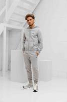 Lacoste Hooded Zipper Trainingspak Heren Grijs - Maat S - Kleur: Grijs | Soccerfanshop - thumbnail