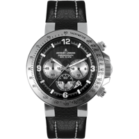 Horlogeband Jacques Lemans 1-1485A Leder Zwart 13mm - thumbnail