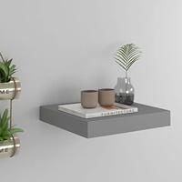 Wandschap zwevend 23x23,5x3,8 cm MDF grijs - thumbnail