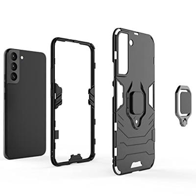 Lunso - Armor backcover hoes met ringhouder - Samsung Galaxy S22 Plus - Zwart Lunso - Armor backcover hoes met ringhouder - Samsung Galaxy S22 Plus - Zwart