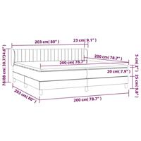 Boxspring met matras fluweel roze 200x200 cm - thumbnail