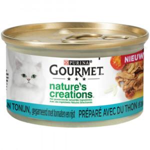 Gourmet Nature's Creations met tonijn nat kattenvoer (blik 85 gr) 1 tray (24 x 85 g)