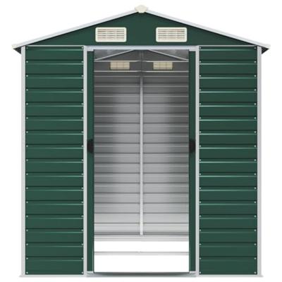 Tuinschuur 191x215x198 cm gegalvaniseerd staal groen