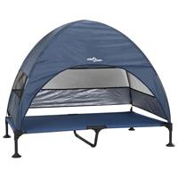 VidaXL Verhoogd hondenbed marineblauw 127 x 81 x 108 cm stof en staal - thumbnail