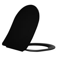 Toiletbril Aloni Slim Softclose Duroplast Glans Zwart - thumbnail