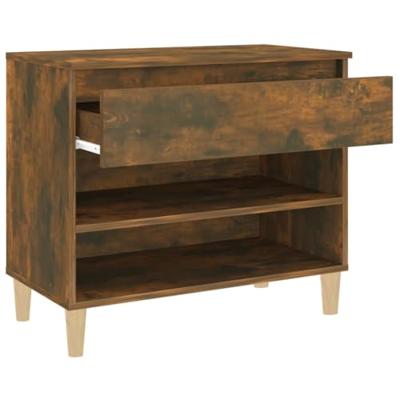 Schoenenkast 70x36x60 cm bewerkt hout gerookt eikenkleurig Schoenenkast 70x36x60 cm bewerkt hout gerookt eikenkleurig