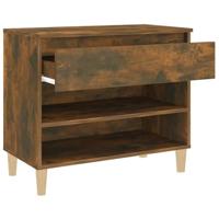 Schoenenkast 70x36x60 cm bewerkt hout gerookt eikenkleurig - thumbnail
