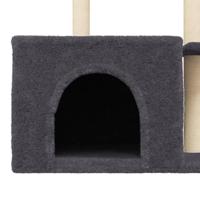 VidaXL Kattenmeubel met sisal krabpalen 110 cm donkergrijs - thumbnail