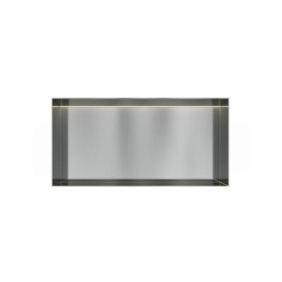 Hotbath &More Inbouwnis - 30 x 30 x 10 cm - Frameless - met LED-verlichting - RVS 316 - V02