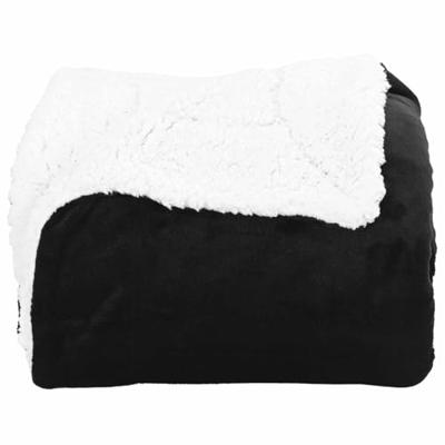 VidaXL Gooi deken zwart 150 x 200 cm fleece