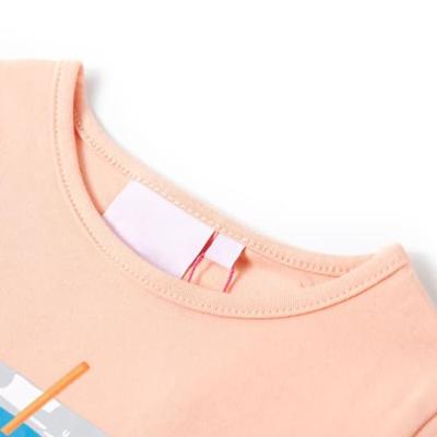 Kindershirt 128 lichtoranje - thumbnail