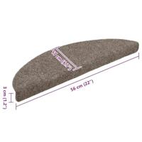 Trapmatten zelfklevend 20 stuks 56x17x3 cm beige halfrond - thumbnail