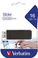 Verbatim Slider USB-stick 16 GB Zwart 98696 USB 2.0 - thumbnail