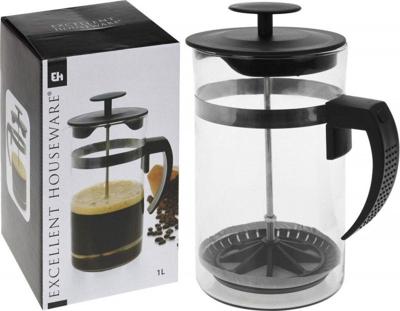 Excellent Houseware Cafetiere glas 1000ml