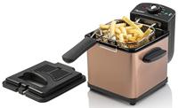Bestron AF100CO Mini Friteuse 1.5L 1000W Koper/Zwart - thumbnail