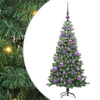 VidaXL Kerstboom met 150 led met standaard groen 120 cm pvc - thumbnail