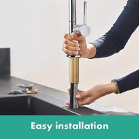 Hansgrohe Talis M54 ééngreeps keukenmengkraan 270 met uittrekbare uitloop, chroom - thumbnail