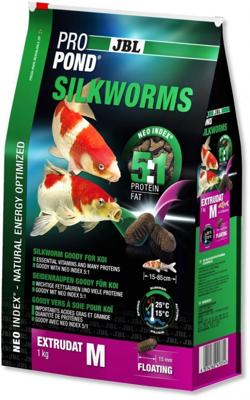 JBL Propond Silkworms M Premium Vijvervoer 1kg - Proteïnerijk Drijvend Voedsel voor Vijvervissen