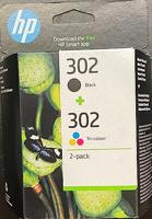 HP inktcartridge 302, 165 - 190 pagina&apos;s, OEM X4D37AE, 1 x zwart en 1 x 3 kleuren - thumbnail