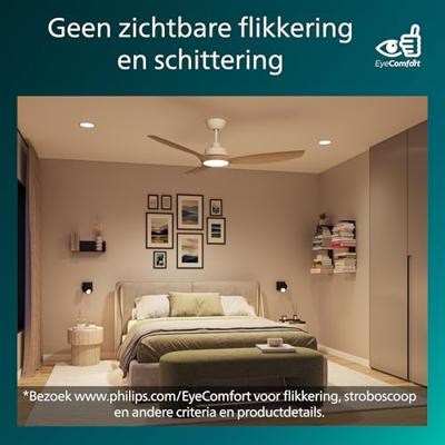 Philips LED Olas Plafondventilator 30 W (Ø x h) 1320 mm x 310 mm Wit Met afstandsbediening, Dimbaar Philips LED Olas Plafondventilator 30 W (Ø x h) 1320 mm x 310 mm Wit Met afstandsbediening, Dimbaar