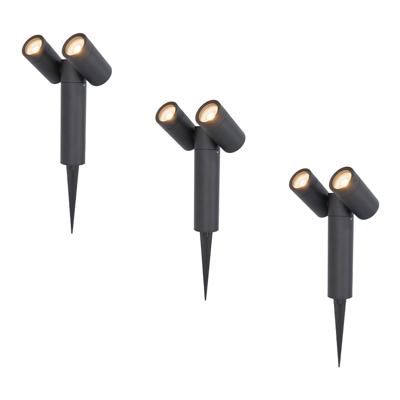 Set van 3 Pinero Dubbel LED prikspots - GU10 8 watt 345 lumen - Dimbaar - Kantelbaar - 2700K warm wit - IP65 Waterdicht - Zwart Set van 3 Pinero Dubbel LED prikspots - GU10 8 watt 345 lumen - Dimbaar - Kantelbaar - 2700K warm wit - IP65 Waterdicht - Zwart