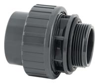 Koppeling met O-ring 63mm x 2" buitendraad 10bar - grijs - thumbnail