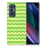 OPPO Find X3 Neo TPU bumper Waves Green - thumbnail