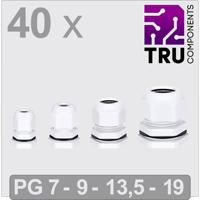 TRU COMPONENTS TC-13448628 Wartel Polyamide Wit 40 stuk(s) - thumbnail