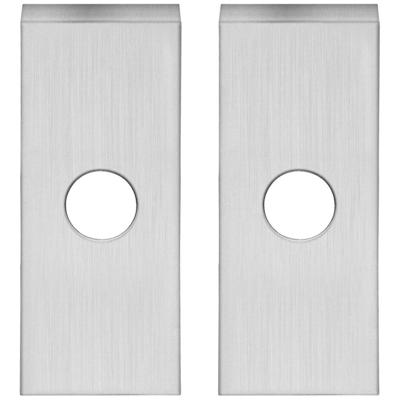 WC rozet paar rvs mat rechthoekig rozet