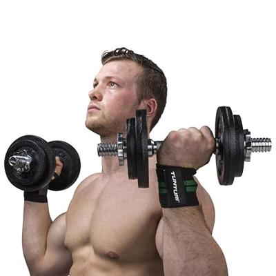 Tunturi Crossfit Wrist Wraps | Pols Wraps | Zwart/Green | Per Paar