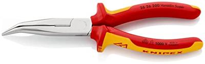 Knipex Platspitse Tang met Zijsnijder (Telefoontang) | 200 mm Lengte | Geïsoleerd | Meer-Componentengrepen - 26 26 200 SB Knipex Platspitse Tang met Zijsnijder (Telefoontang) | 200 mm Lengte | Geïsoleerd | Meer-Componentengrepen - 26 26 200 SB