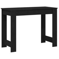 Bureau 100x45x75 cm bewerkt hout zwart - thumbnail