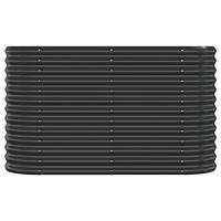 Plantenbak 114x40x68 cm gepoedercoat staal antracietkleurig - thumbnail