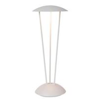 Lucide RENEE - Oplaadbare Tafellamp Binnen/Buiten - Accu/Batterij - Ø 12,3 cm - LED Dim to warm - 1x2,2W 2700K/3000K - IP54 - Met draadloos oplaadstation - Wit - thumbnail