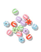 HEMA Kralenmix glas rond strepen - thumbnail