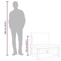 Tuinmiddenbank met kussens massief acaciahout groen - thumbnail