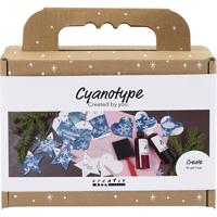 Creativ Company Mini hobbyset cyanotypie, geschenklabels, blauw, zilver, 1 doos - thumbnail