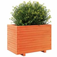 Plantenbak 70x40x49,5 cm massief grenenhout wasbruin - thumbnail
