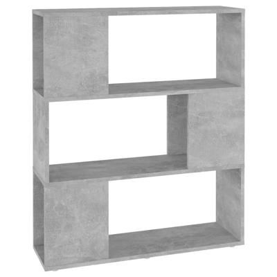 VidaXL Boekenkast/kamerscherm 80x24x94 cm bewerkt hout betongrijs VidaXL Boekenkast/kamerscherm 80x24x94 cm bewerkt hout betongrijs