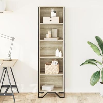 Boekenkast 50x31x169 cm bewerkt hout sonoma eikenkleurig