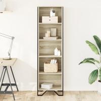 Boekenkast 50x31x169 cm bewerkt hout sonoma eikenkleurig - thumbnail