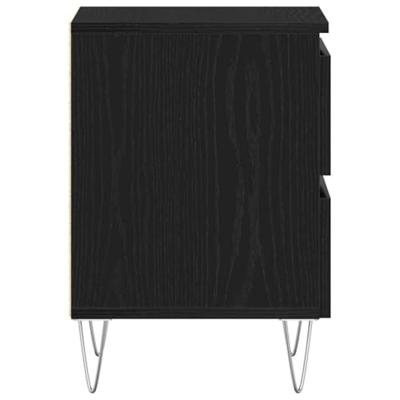 Nachtkastje 2 pcs Zwart eiken 40 x 35 x 50 cm Bewerkt hout
