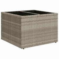 6-delige Loungeset met kussens poly rattan lichtgrijs - thumbnail