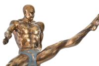 Decoratieve figuren DKD Home Decor Wereld Gouden Hars Gymnast Modern (29 x 16 x 33 cm) - thumbnail