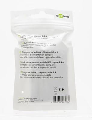 Goobay USB autolader dubbel 12V-24V 2,4A - 9540127 - thumbnail