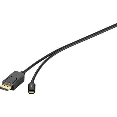 Renkforce USB-C / DisplayPort Adapterkabel USB-C stekker, DisplayPort-stekker 1.80 m Zwart RF-4538166 USB-C-displaykabel Renkforce USB-C / DisplayPort Adapterkabel USB-C stekker, DisplayPort-stekker 1.80 m Zwart RF-4538166 USB-C-displaykabel