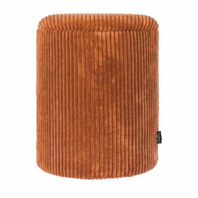 Riverdale Opberg poef Luka rib brique 44cm Riverdale Opberg poef Luka rib brique 44cm