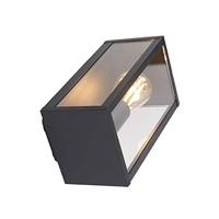 QAZQA Industriële wandlamp zwart 26 cm IP44 - Charlois - thumbnail